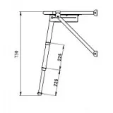 Платформа кормовая с трапом 3 ступени белые