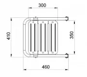 Платформа кормовая с трапом 3 ступени серые