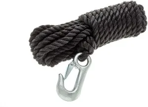 Канат с карабином полипропилен черн. Диа.9,5мм*6м