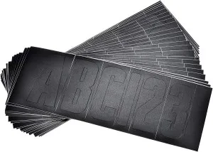 Набор символов, черные (по 4 каж. букв и цифр)76мм