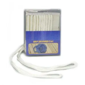 Плетеный шкерт для кранцев, 6,4 мм х 1.8 м., белый