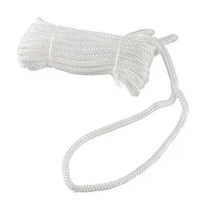 Плетеный швартовый конец, 12,7 мм х 9 м., белый