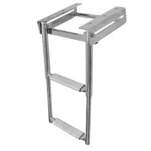 Трап телескопический 2 ступени выдвижной, серая ступень