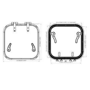 Люк палубный безрамный Пеликан 522x522 R73 (опытная партия)
