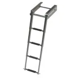 Трап телескопический выдвижной с фиксатором, 4 черных ступени (ширина 278 мм.)