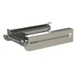 Трап телескопический выдвижной с фиксатором, 4 черных ступени (ширина 278 мм.)