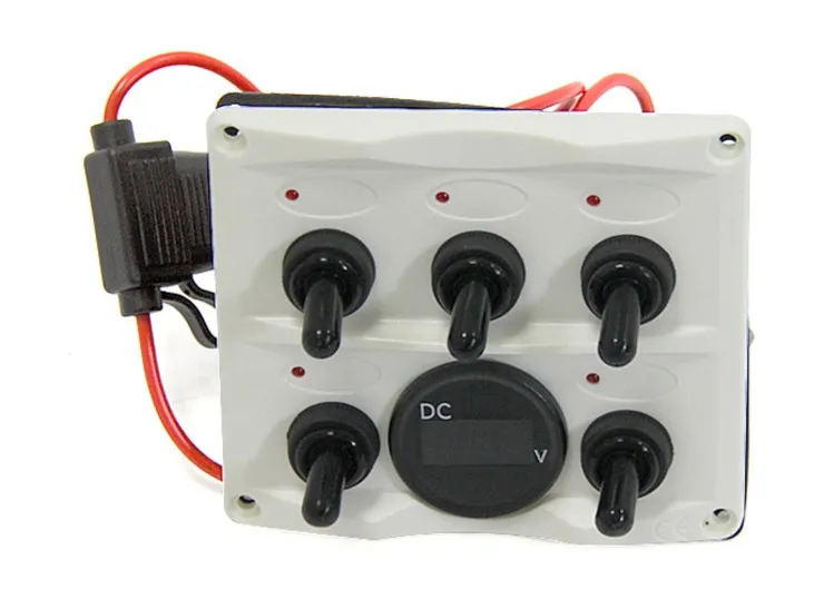 Панель управления 5шт с цифровым вольтметром, белая