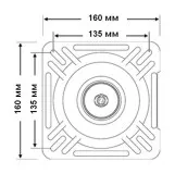Стойка для сидений 178мм, сталь, черный
