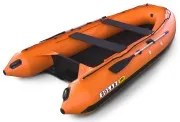 Лодка надувная моторная SOLAR-380 Jet tunnel (Оранжевый)