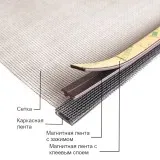 Сетка анти-москитная для люка катера 550x550 мм