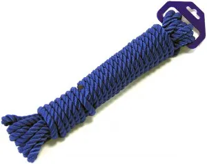 Трос швартовый трехпрядный 12мм*9м темно-синий