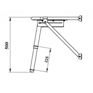 Платформа кормовая с трапом 2 ступени белые