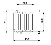 Платформа кормовая с трапом 2 ступени белые