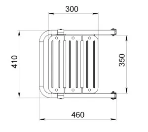 Платформа кормовая с трапом 3 ступени белые
