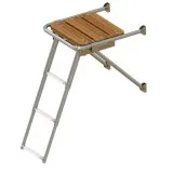 Платформа кормовая с трапом 3 ступени белые