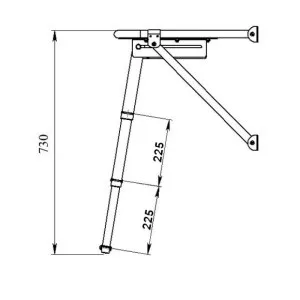 Платформа кормовая с трапом 3 ступени черные