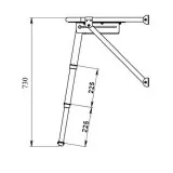 Платформа кормовая с трапом 3 ступени черные