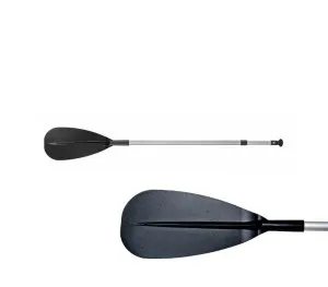 Весло для SUP-серфинга 180-230см черная лопасть, пластик, с алюм. веретеном