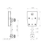 Транец выносной для ПЛМ до 12 л.с., установка на леер