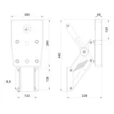Транец выносной для ПЛМ мощностью от 6 до 15 л.с. (38 кг)