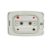 Огонь бортовой красный, белый корпус высота 57 мм