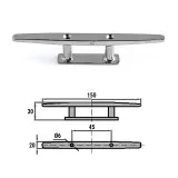 Утка швартовая 150мм прод.креп