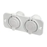 Панель с USB-разъемом 5В/2.4А и прикуривателем, белая