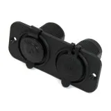 Панель с USB-разъемом 5В/2.4А и прикуривателем, черная