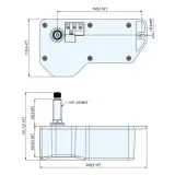 Электропривод стеклоочистителя 12В, 2", 83-120грд, водозащищенный