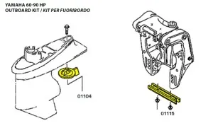 Комплект алюминиевых анодов Yamaha 60-90 л.с.