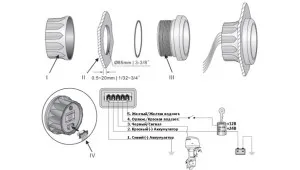 Тахометр 4000 об/мин со счетчиком моточасов (BS), SR:0.5-250