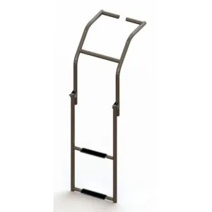 Трап складной для надувных лодок, 2 черных ступени (ширина 325 мм.)