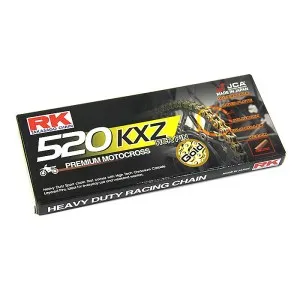 Цепь для мотоцикла до 450 см³ (золотая, без сальников) GB520KXZ-120