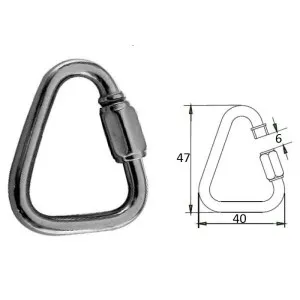 Гак-карабин треугольный  5 мм AISI 316