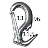 Карабин-крюк пружинный 80мм