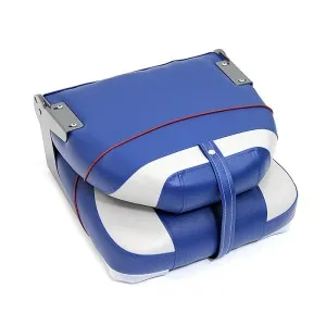 Сиденье мягкое складное Premium Centurion Boat Seat, бело-синее