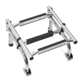 Трап складной с вертикальным креплением, 3 черных ступени (ширина 270 мм.)