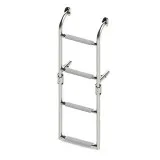 Трап складной с вертикальным креплением, 4 серых ступени (ширина 270 мм.)