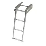 Трап телескопический выдвижной с фиксатором, 3 белые ступени (ширина 276 мм.)