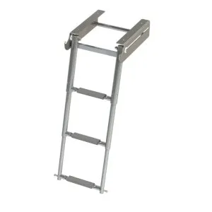 Трап телескопический выдвижной с фиксатором, 3 серые ступени (ширина 276 мм.)