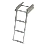 Трап телескопический выдвижной с фиксатором, 3 серые ступени (ширина 276 мм.)