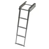 Трап телескопический выдвижной с фиксатором, 4 серая ступени (ширина 278 мм.)