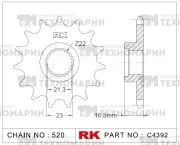 Звезда для мотоцикла ведущая C4392-16