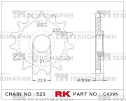Звезда для мотоцикла ведущая C4395-14