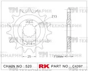 Звезда для мотоцикла ведущая C4397-16