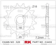 Звезда для мотоцикла ведущая C4402-12