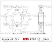 Звезда для мотоцикла ведущая C5061-17