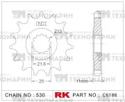 Звезда для мотоцикла ведущая C6186-17