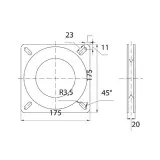 Переходник-основание для сидений 175х175 мм