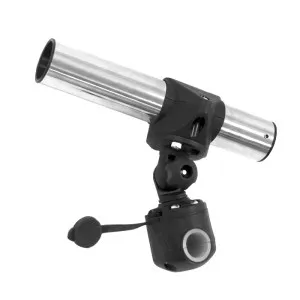 Держатель спиннинга сквозной на леер быстросъемный, нержавеющая сталь